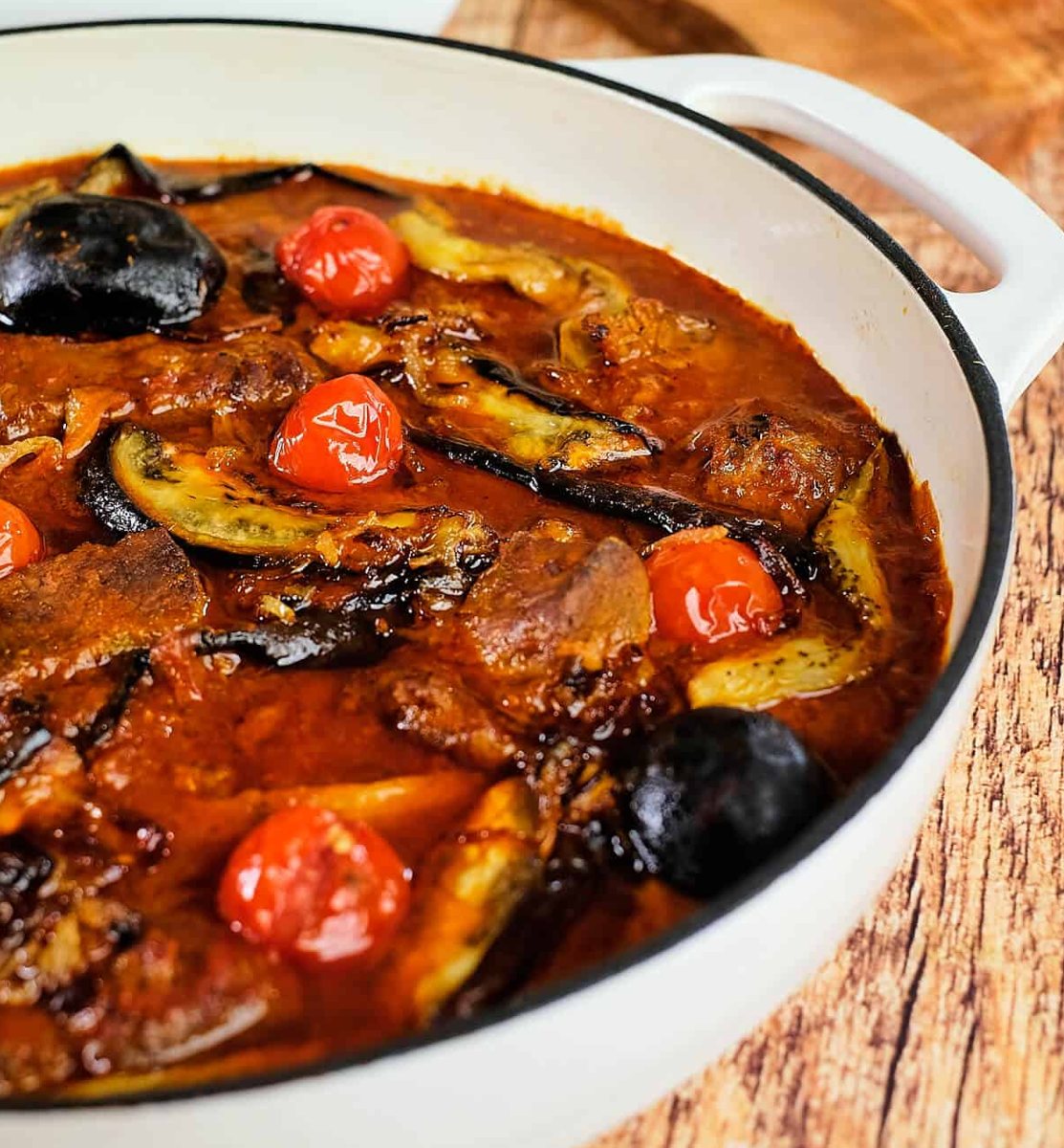 Persian eggplant and chicken casserole